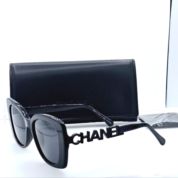 CHANEL Accessories - CHANEL SUNGLASSES POLARIZED BLACK CH5422-B LARGE CATEYE